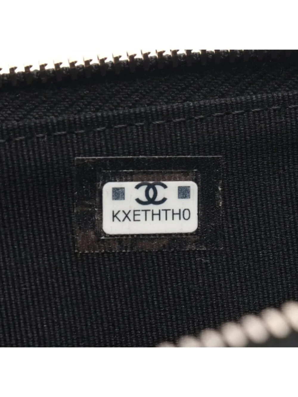 Chanel Coin Case Quilted CC Logo Fragment Black Caviar Leather